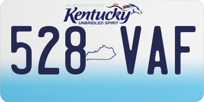 KY license plate 528VAF