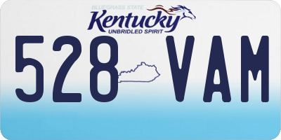 KY license plate 528VAM