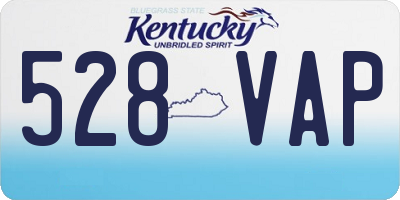 KY license plate 528VAP