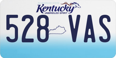 KY license plate 528VAS