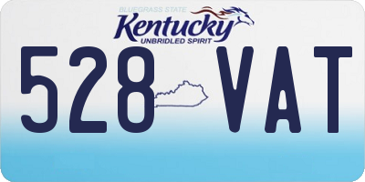 KY license plate 528VAT
