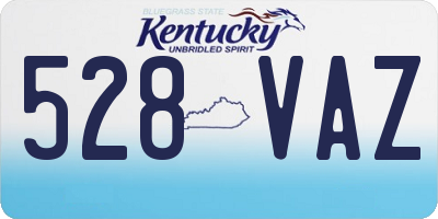 KY license plate 528VAZ