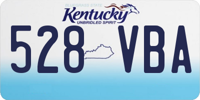 KY license plate 528VBA