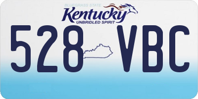 KY license plate 528VBC
