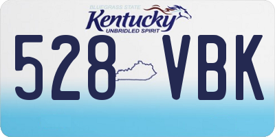 KY license plate 528VBK