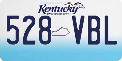 KY license plate 528VBL