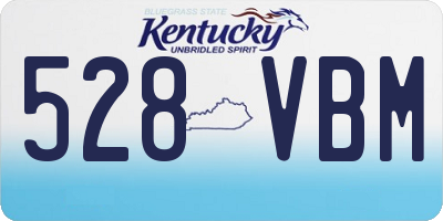 KY license plate 528VBM