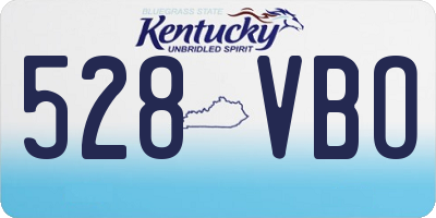 KY license plate 528VBO