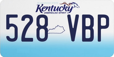 KY license plate 528VBP