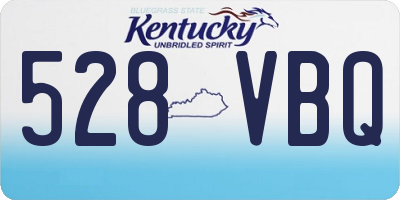 KY license plate 528VBQ