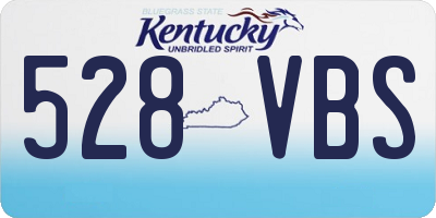 KY license plate 528VBS
