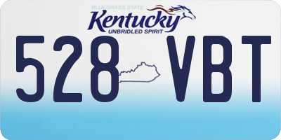 KY license plate 528VBT