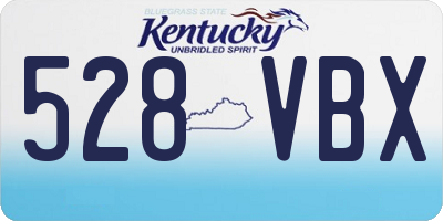 KY license plate 528VBX