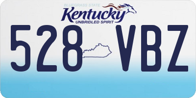 KY license plate 528VBZ