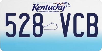 KY license plate 528VCB