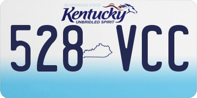 KY license plate 528VCC