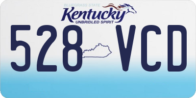 KY license plate 528VCD
