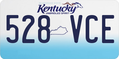 KY license plate 528VCE