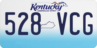 KY license plate 528VCG
