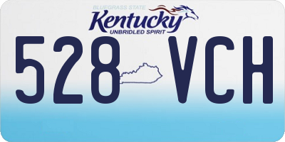 KY license plate 528VCH