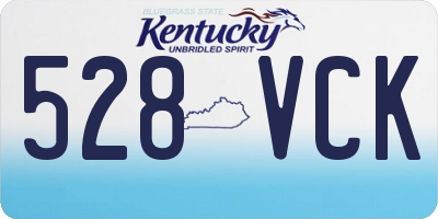 KY license plate 528VCK