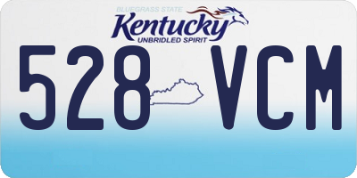 KY license plate 528VCM