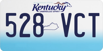 KY license plate 528VCT