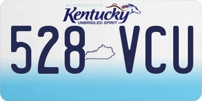 KY license plate 528VCU