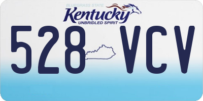 KY license plate 528VCV