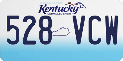 KY license plate 528VCW