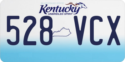 KY license plate 528VCX
