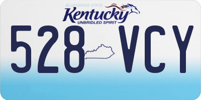 KY license plate 528VCY