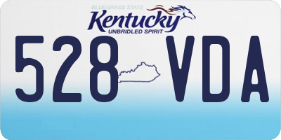 KY license plate 528VDA