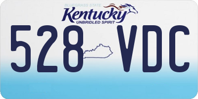 KY license plate 528VDC
