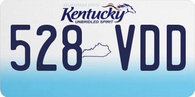 KY license plate 528VDD