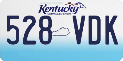 KY license plate 528VDK