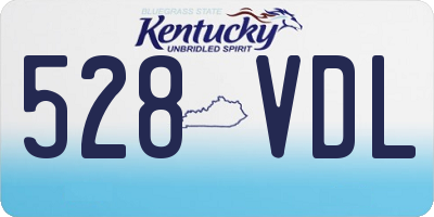 KY license plate 528VDL