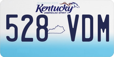 KY license plate 528VDM