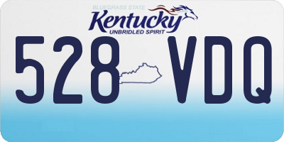 KY license plate 528VDQ