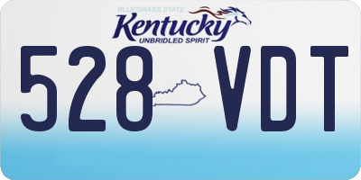 KY license plate 528VDT