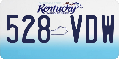 KY license plate 528VDW