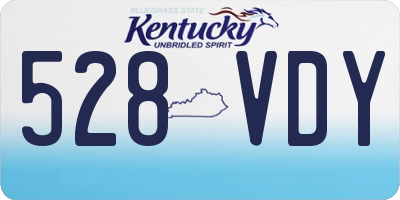 KY license plate 528VDY
