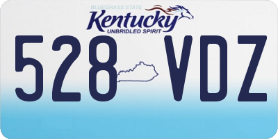 KY license plate 528VDZ