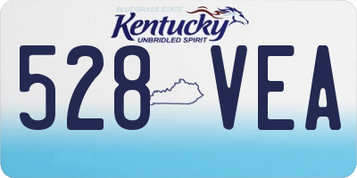 KY license plate 528VEA