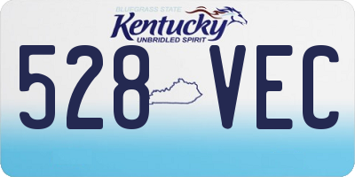 KY license plate 528VEC