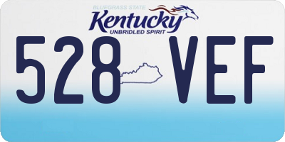 KY license plate 528VEF