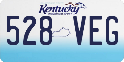 KY license plate 528VEG