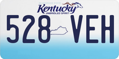 KY license plate 528VEH