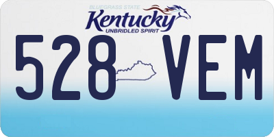 KY license plate 528VEM