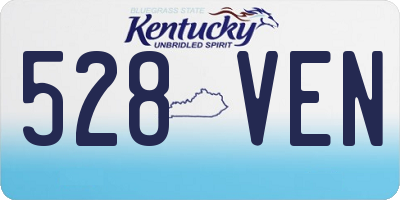 KY license plate 528VEN
